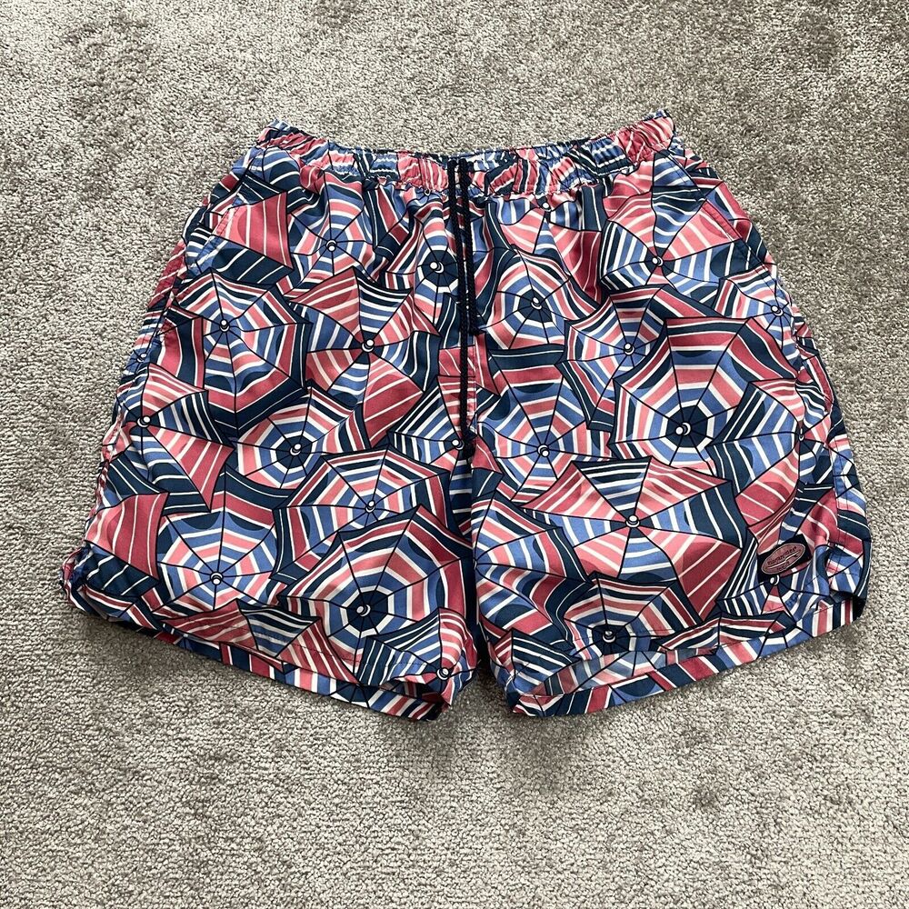 Vineyard Vines Swim Shorts Mens Large Multicolor Elastic Waist Swim Water Trunks